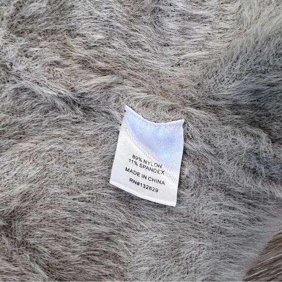 Lovers + friends gray kappa eyelash fuzzy open front cardigan - Picture 8 of 9